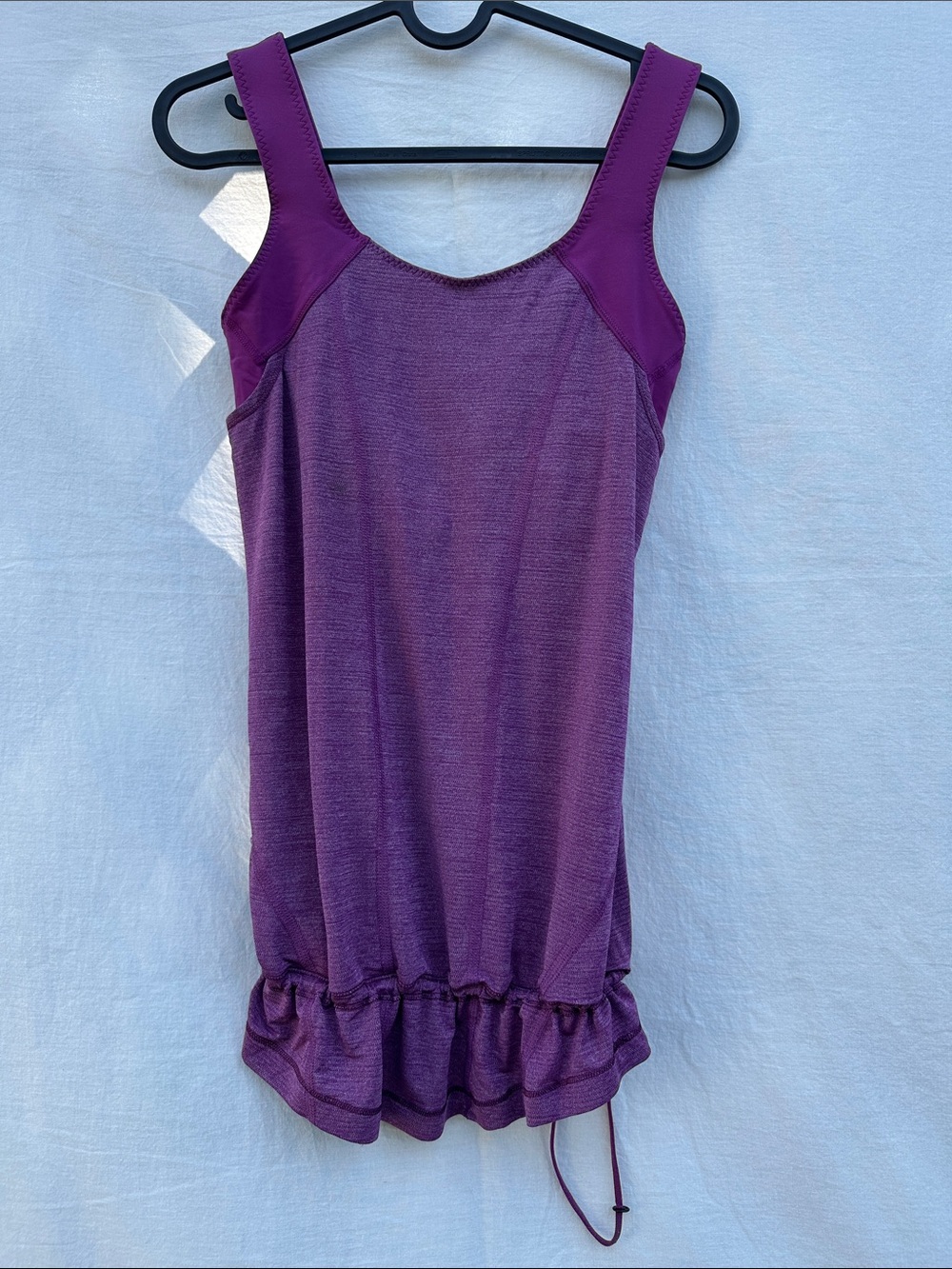 Lululemon Purple Ruffle Hem Tank Top